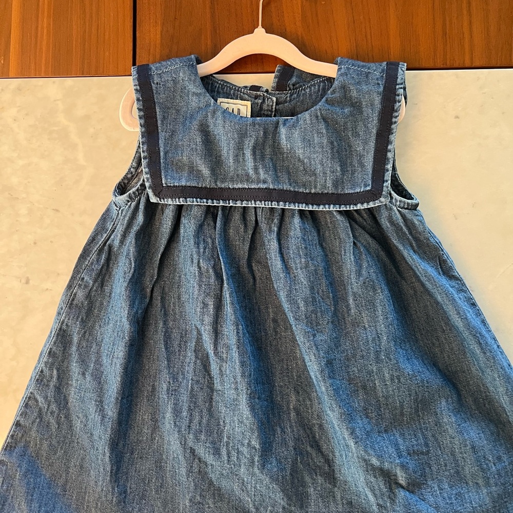 Gap × DÔEN Baby & Toddler Denim Sailor Dress 2Y